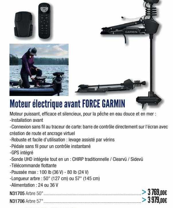 moteur électrique avant force garmin
