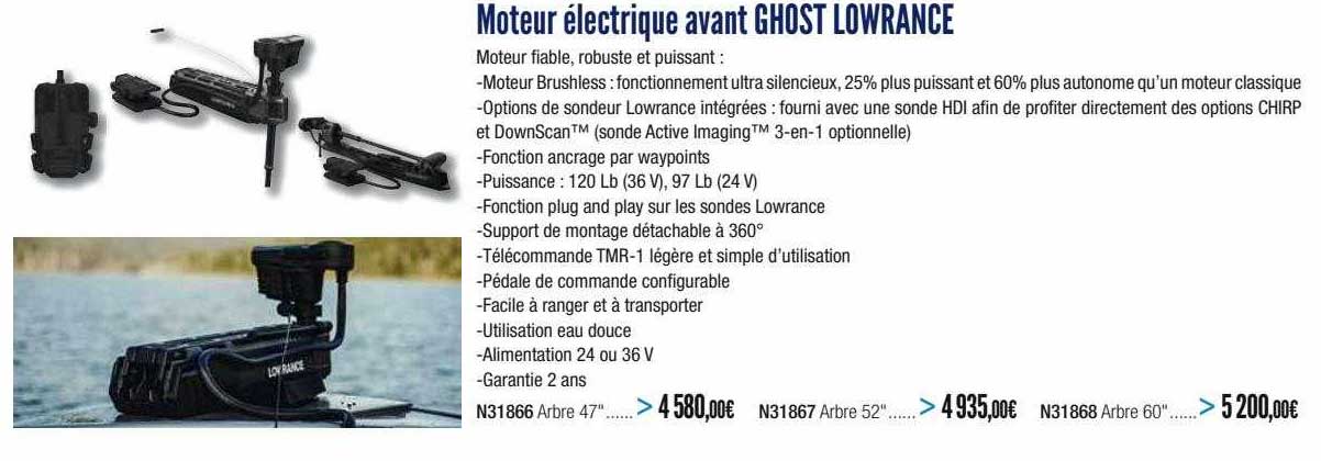 Moteur électrique Avant Ghost Lowrance
