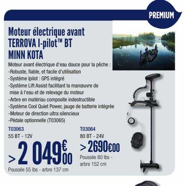 moteur électrique avant terrova i-pilot bt minn kota