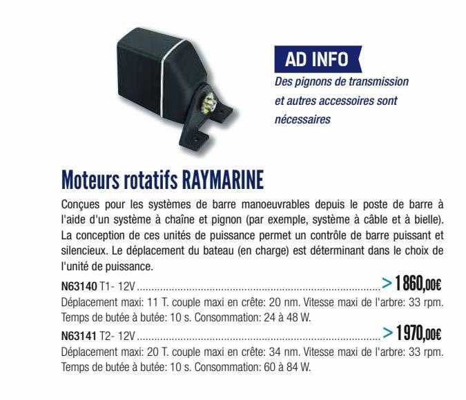 moteurs rotatifs raymarine