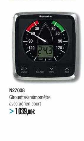 n27008 girouette-anémomètre avec aérien court