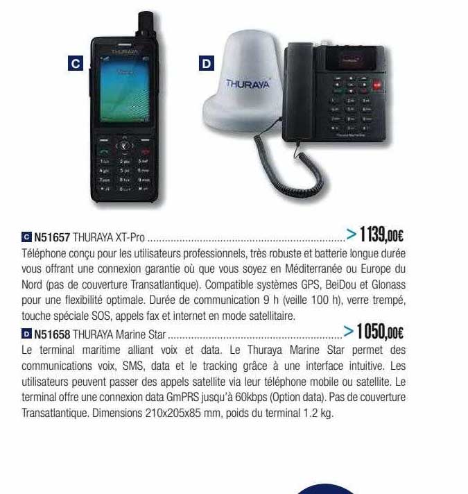 N51657 Thuraya Xt-pro, N51658 Thuraya Marine Star