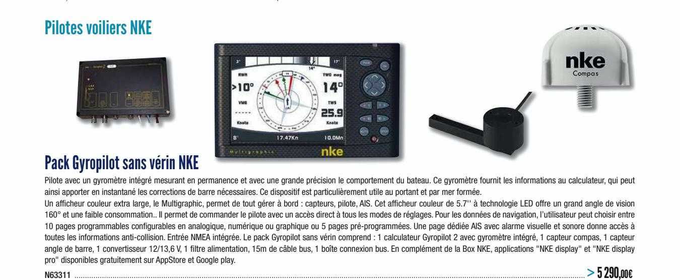 pack gyropilot sans vérin nke