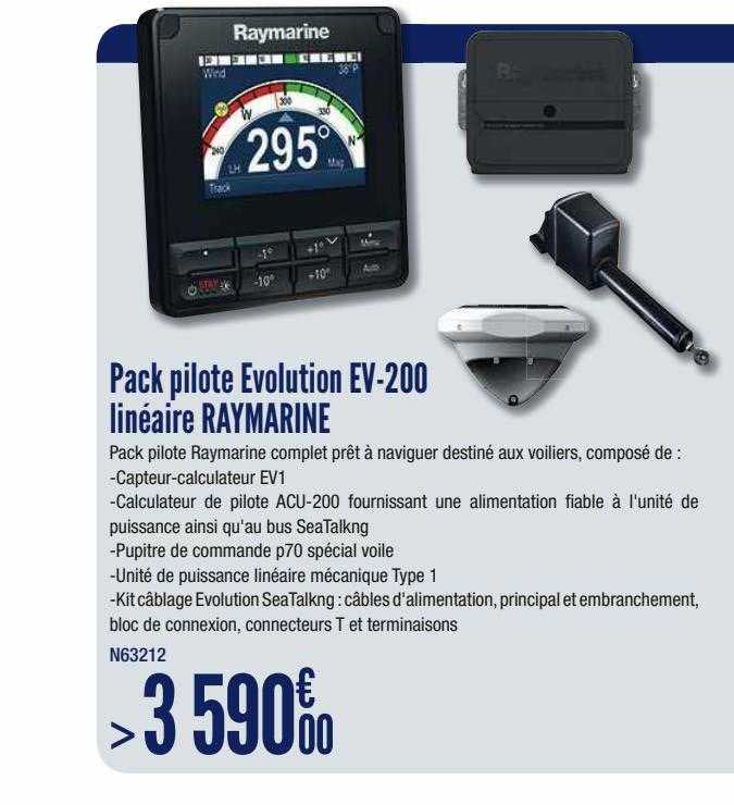 pack pilote evolution ev-200 linéaire raymarine