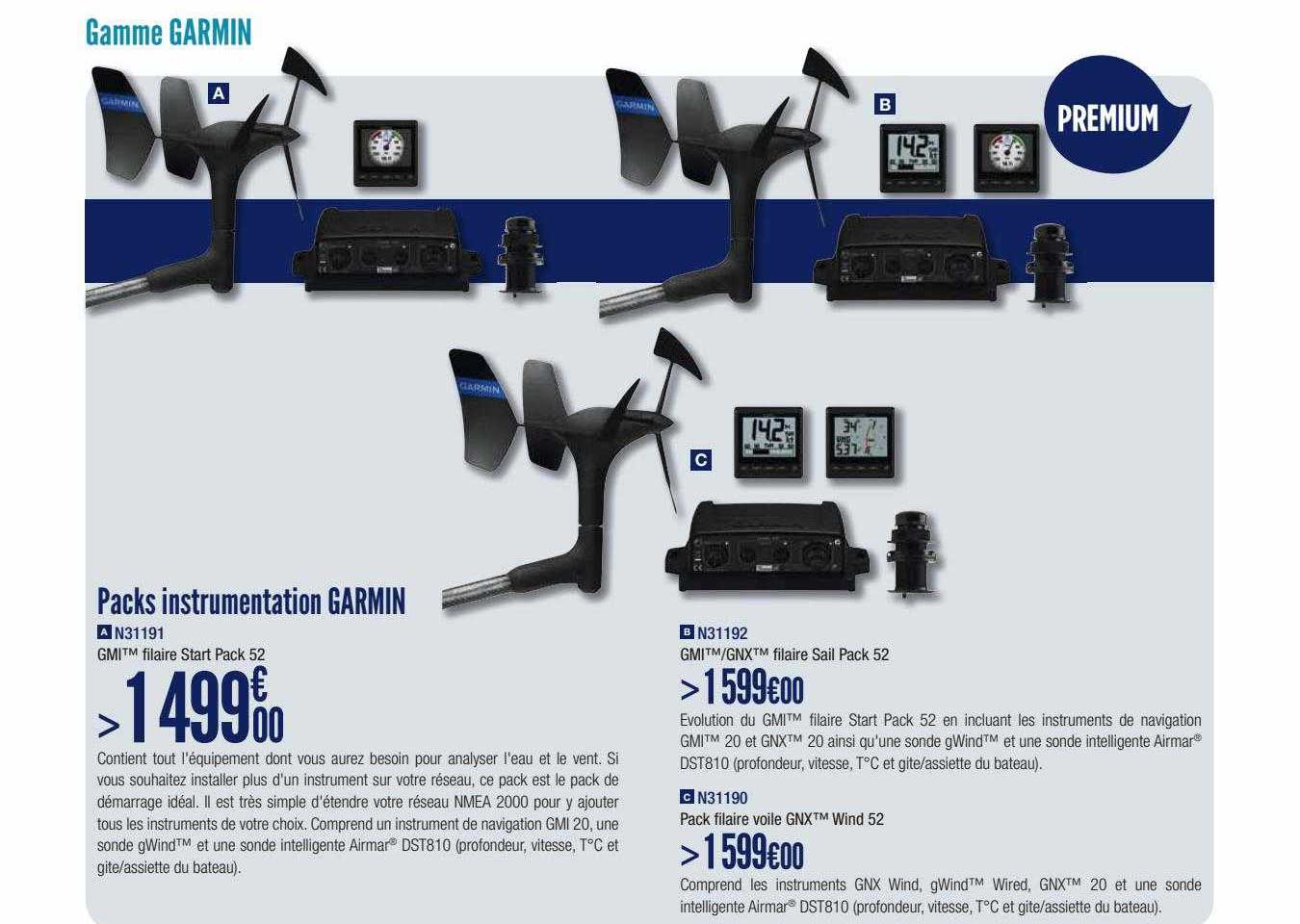 packs instrumentation garmin