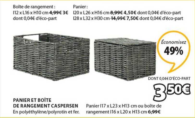 panier et boîte de rangement caspersen