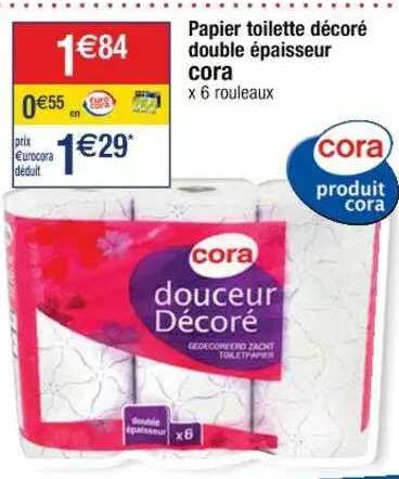Papier Toilette Décoré Double épaisseur Cora
