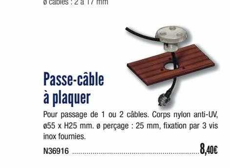 passe-câble à plaquer