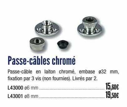 passe-câbles chromé