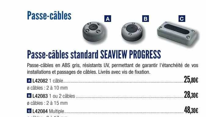 passe-câbles standard seaview progress