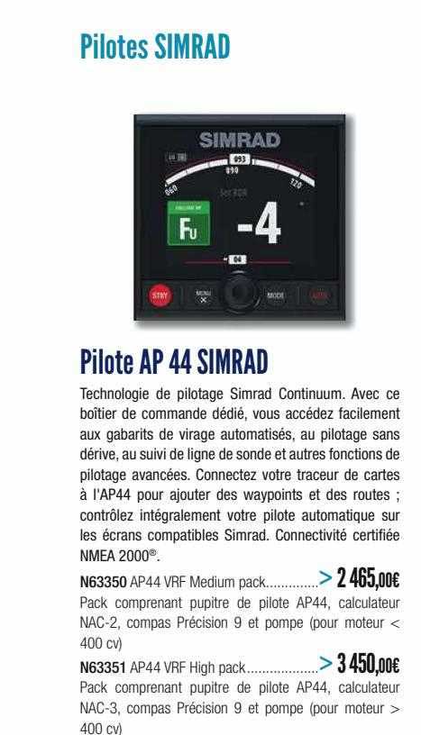 pilote ap 44 simrad