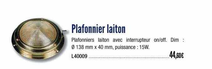 Plafonnier Laiton
