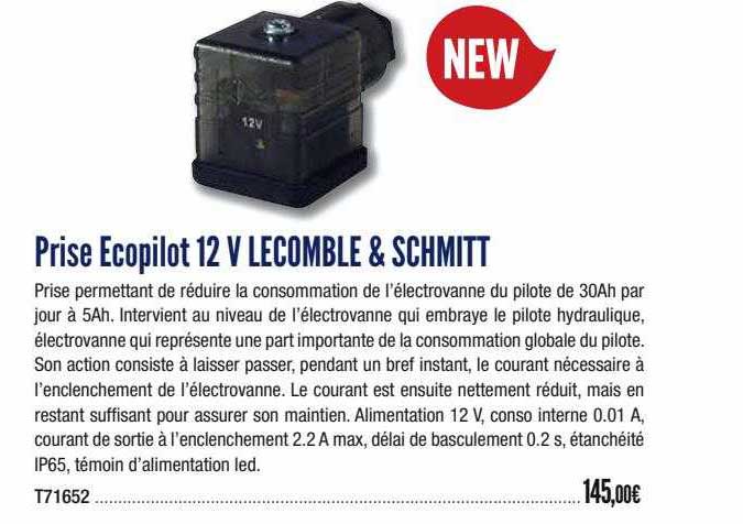 prise ecopilot 12 v lecomble & schmitt