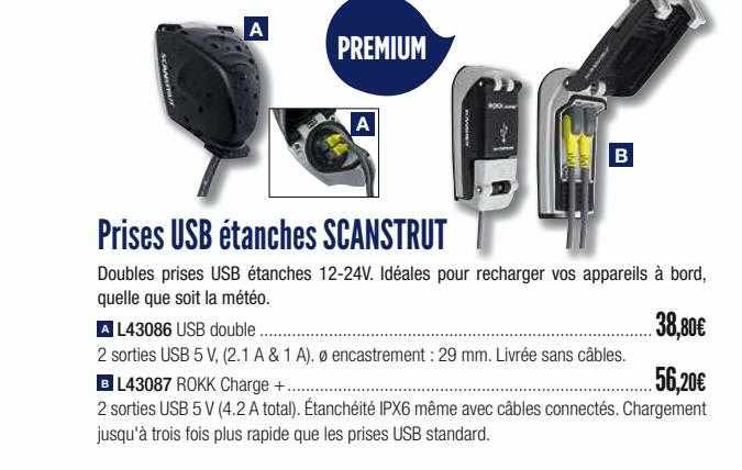 prises usb étanches scanstrut