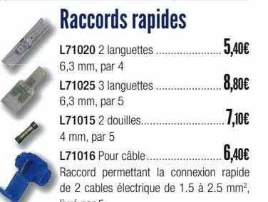 raccords rapides
