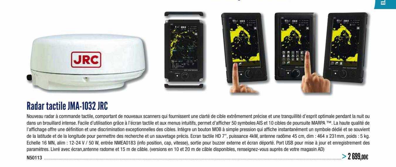 radar tactile jma-1032 jrc