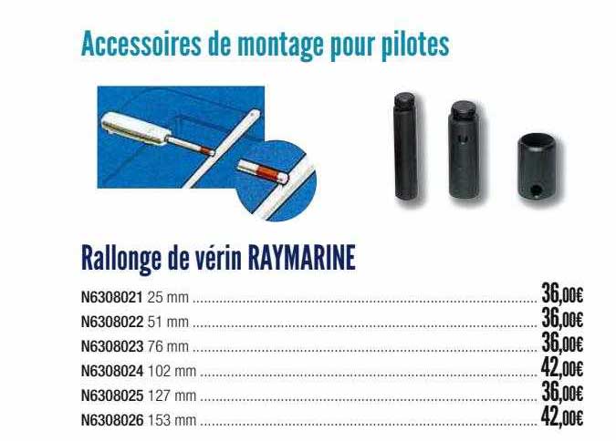 rallonge de vérin raymarine