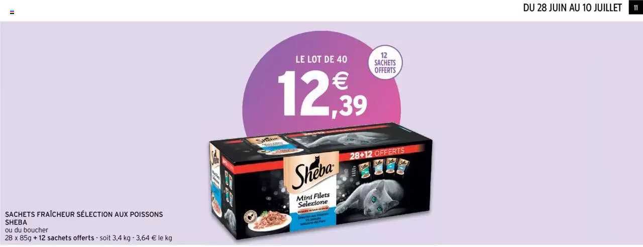 Sachets Fraîcheur Sélection Aux Poissons Sheba