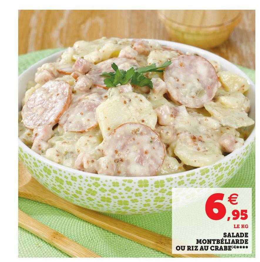salade montbéliarde ou riz au crabe