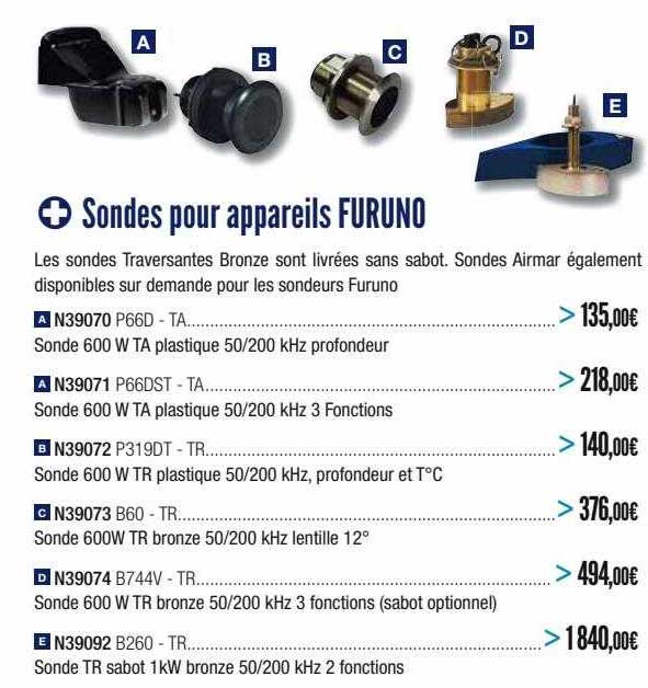 sondes pour appareils furuno
