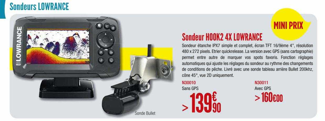 sondeur hook2 4x lowrance