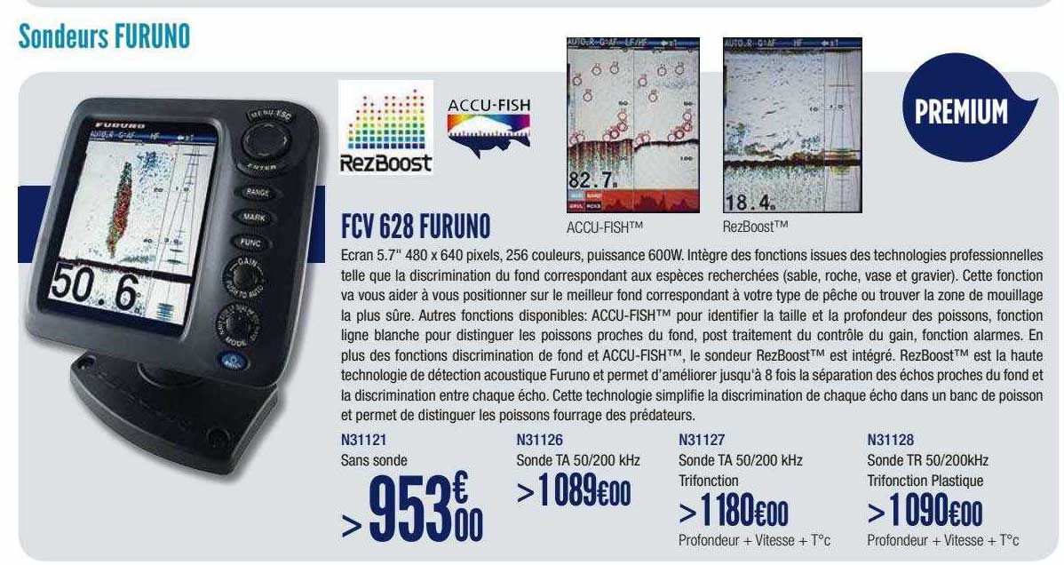 sondeurs furuno fcv 628 furuno