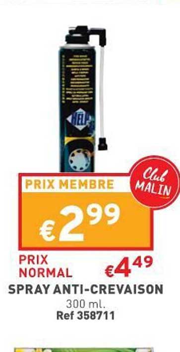 spray anti-crevaison