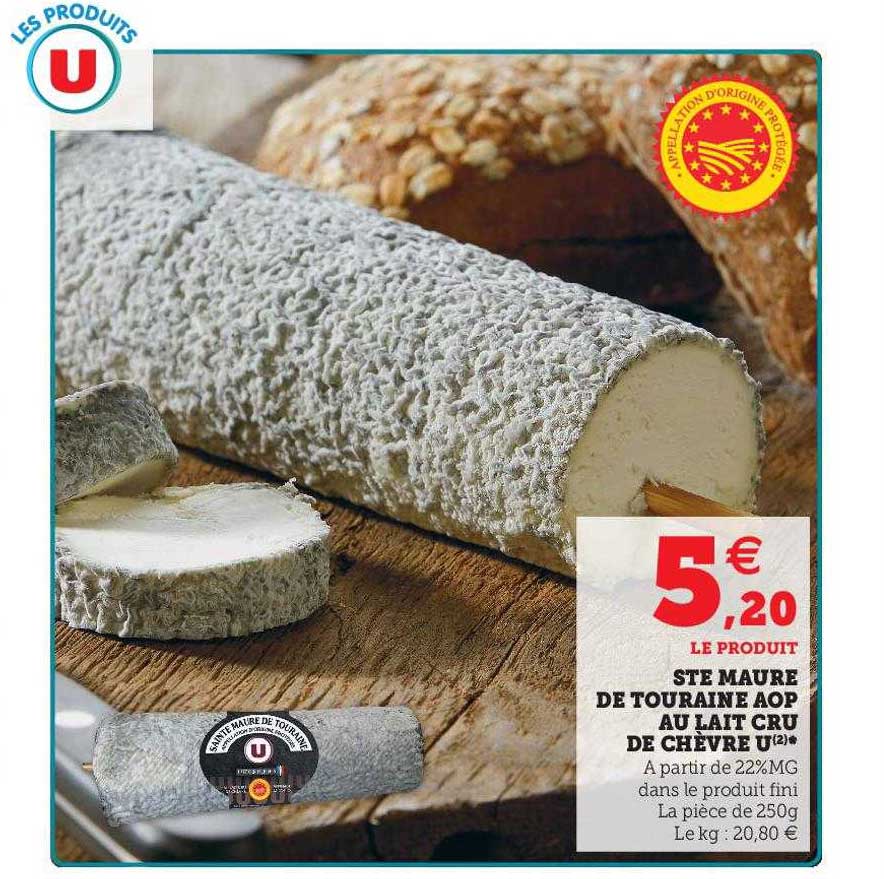 ste maure de touraine aop au lait cru de chèvre u