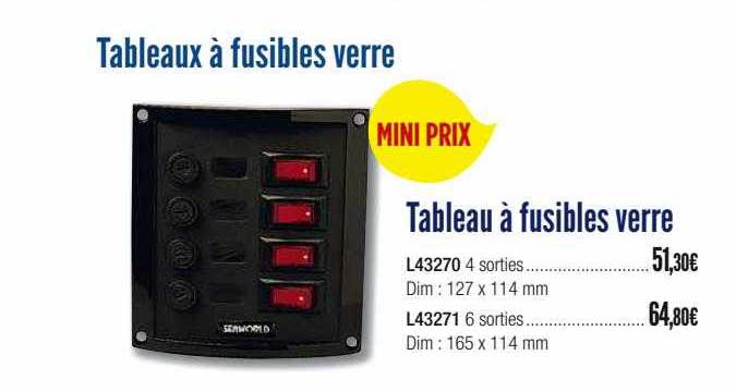 tableau à fusibles verre