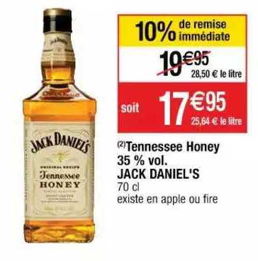 tennessee honey 35% vol. jack daniel's
