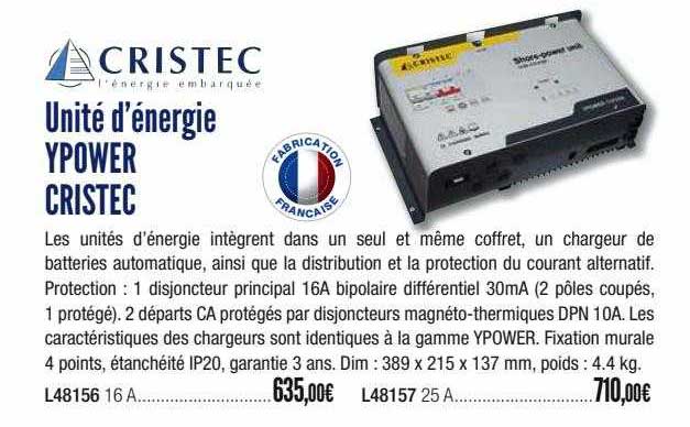 unité d'énergie ypower cristec