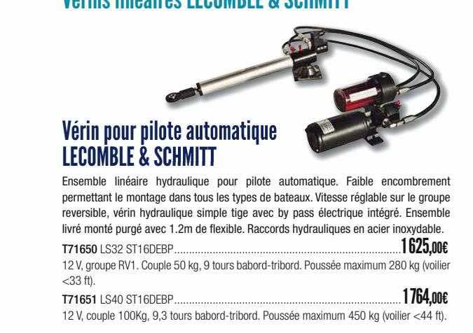 vérin pour pilote automatique lecomble & schmitt