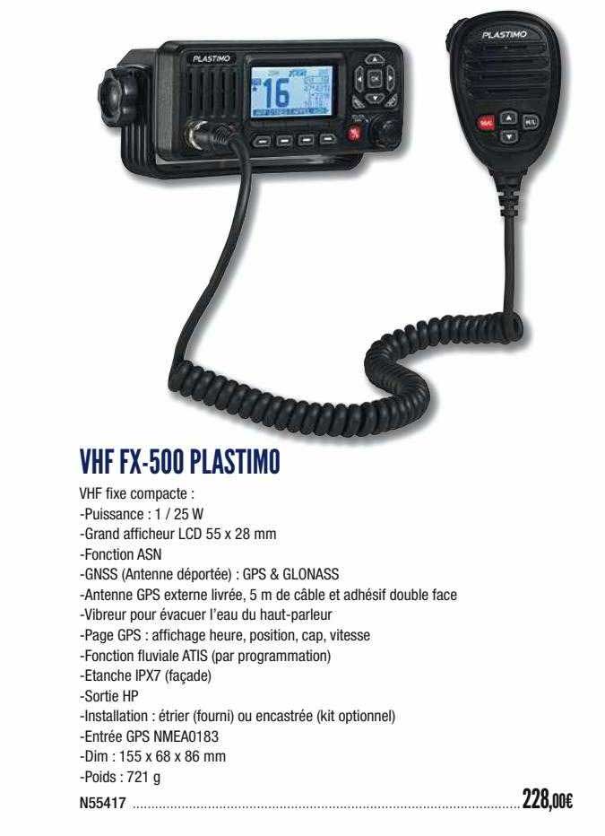 vhf fx-500 plastimo