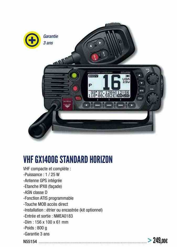 vhf gx1400g standard horizon