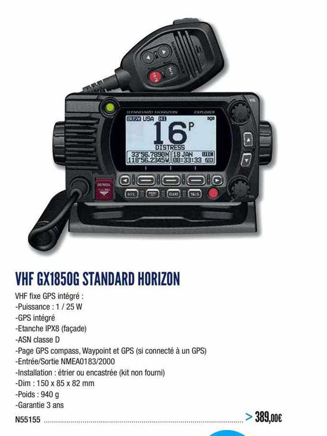 vhf gx1850g standard horizon