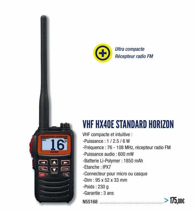 vhf hx40e standard horizon