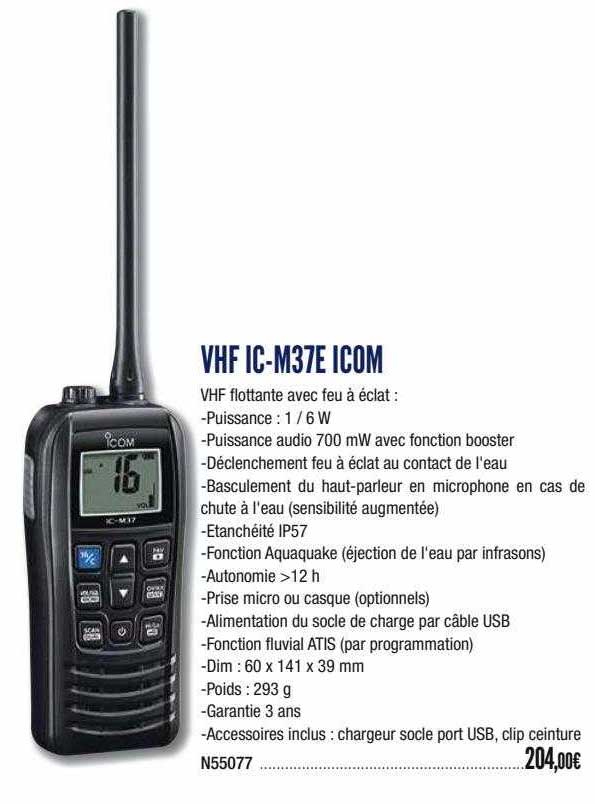 vhf ic-m37e icom