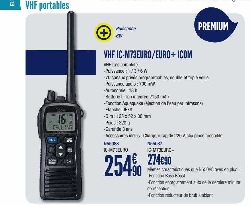 vhf ic-m73euro-euro + icom
