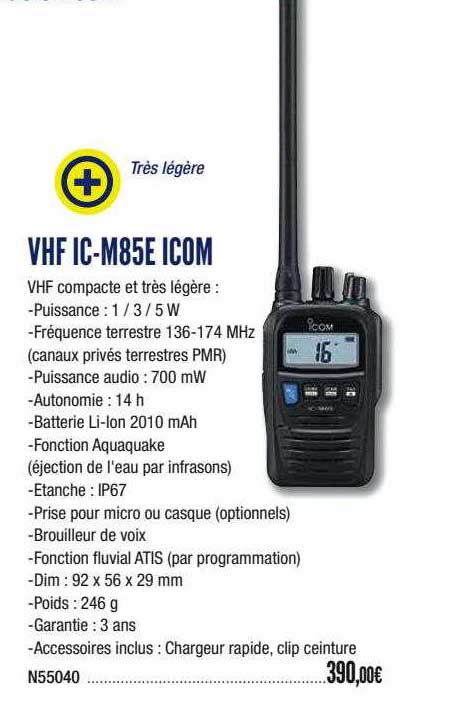 vhf ic-m85e icom