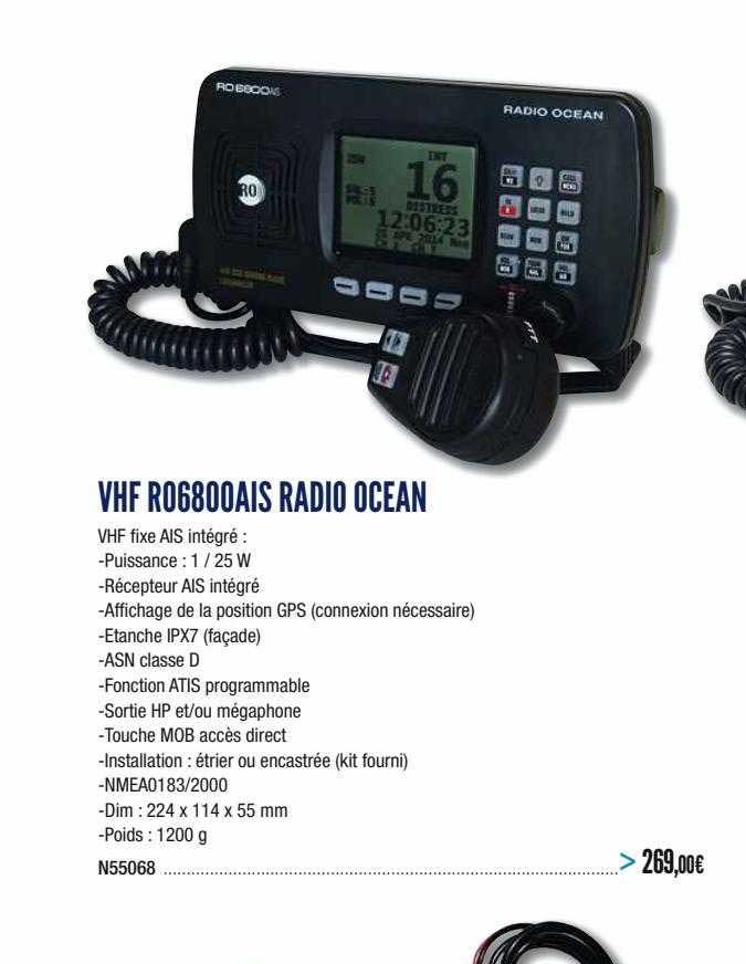 vhf ro6800ais radio ocean