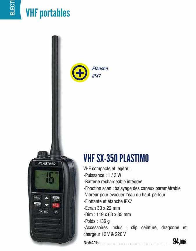 vhf sx-350 plastimo