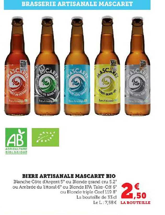 Bière Artisanale Mascaret Bio