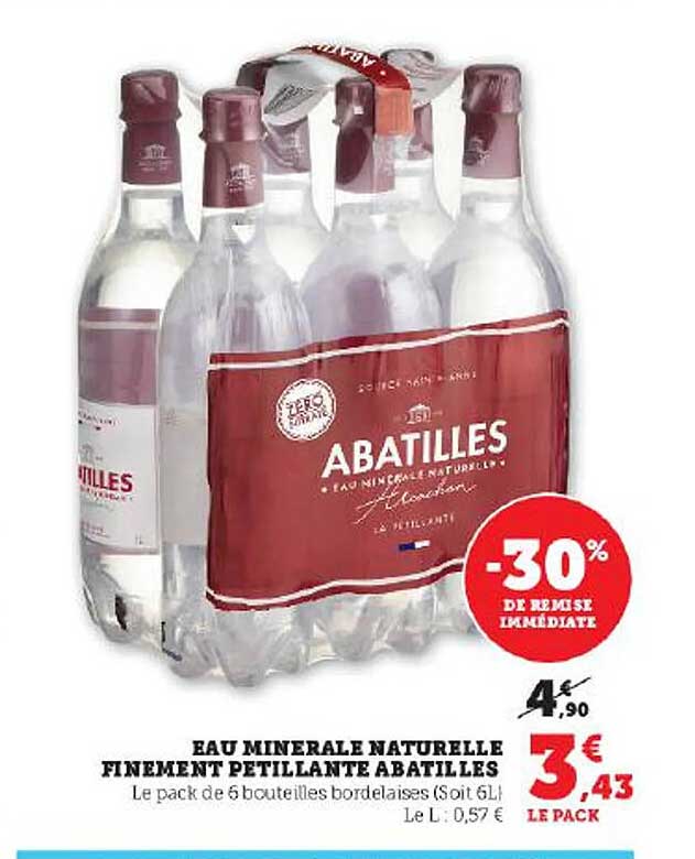 eau minérale naturelle finement pétillante abatilles