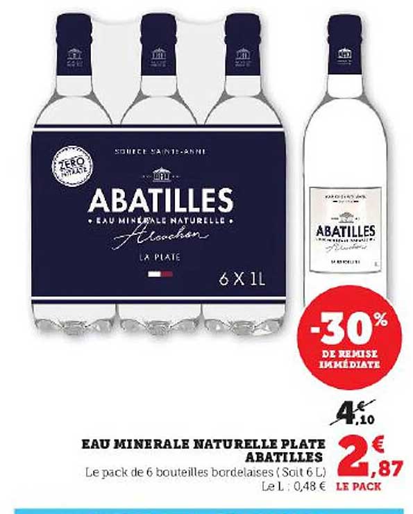 Eau Minérale Naturelle Plate Abatilles