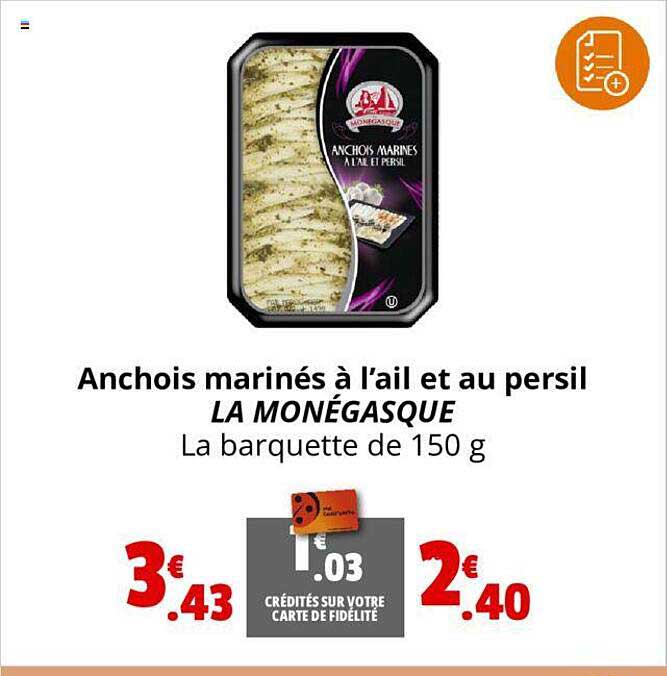 anchois marinés à l'ail et au persil la monégasque