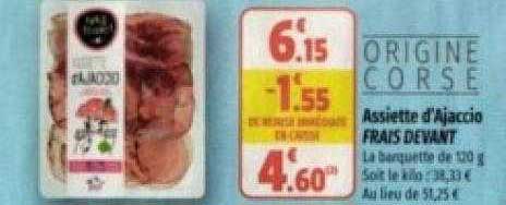 assiette d'ajaccio frais devant