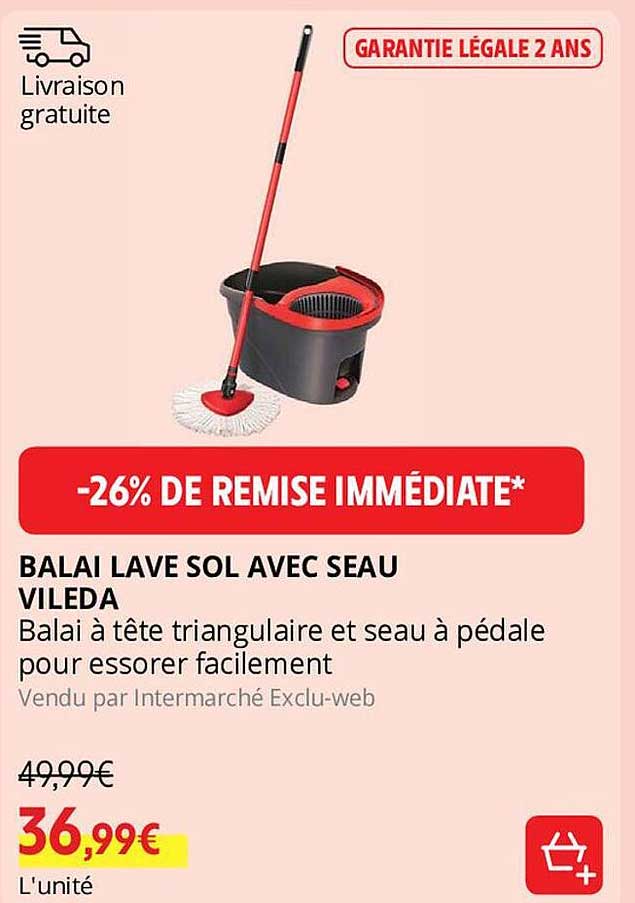 balai lave sol avec seau vileda