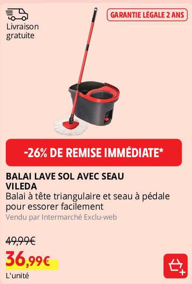 balai lave sol avec seau vileda