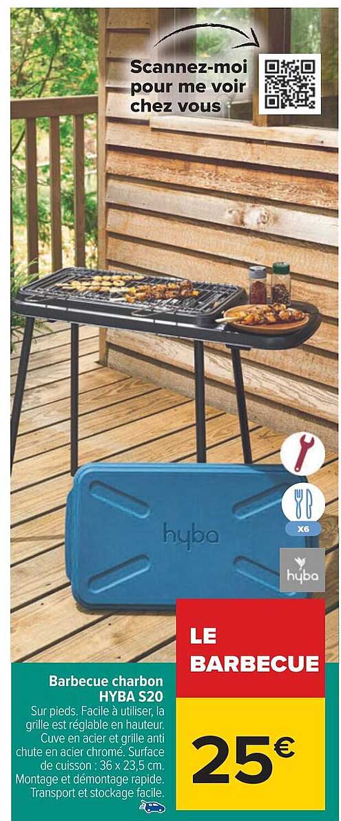 barbecue charbon hyba s20
