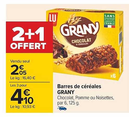barres de céréales grany